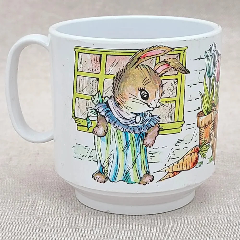 Vintage Oneida Ware Peter Rabbit Children Melmac Plastic Melamine Cup 1970’s
